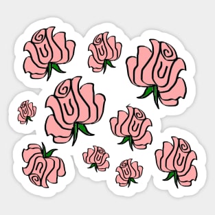 Light pink colour roses Sticker